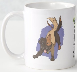 Coffee Mug featuring Thrcapth the dog
